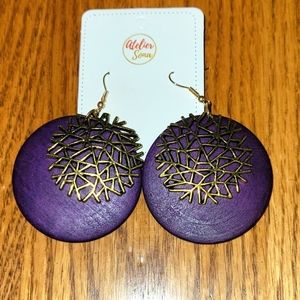 Atelier sona  Purple snowflake  Earring